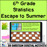 6th Grade Statistics End-of-Year Math Review Digital Escape