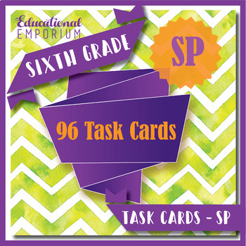 Preview of 6th Grade Statistics & Probability Task Cards Math Bundle