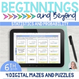 6th Grade Statistics and Probability Digital Maze and Puzz