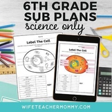 No Prep 6th Grade Sub Plans Science- Print & Digital Bundle