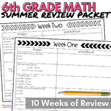 6th Grade Summer Math Review Packet