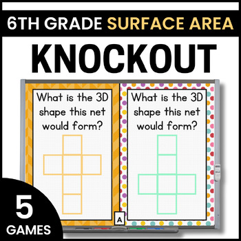 Preview of 6th Grade Surface Area Games - Surface Area of Pyramids & Triangular Prisms