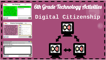 Preview of 6th Grade ELA Technology Activities - PowerPoint (Digital Citizenship ONLY)