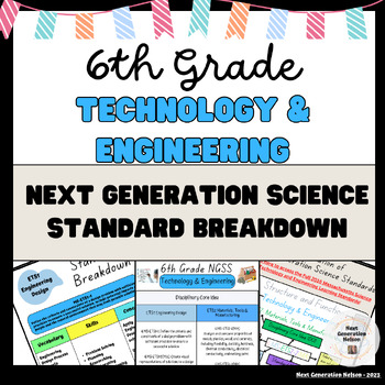 Preview of 6th Grade Technology & Engineering Standard Breakdown (NGSS ETS)