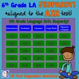 6th Grade Test Prep LA JEOPARDY Game (aligned to AIR test)