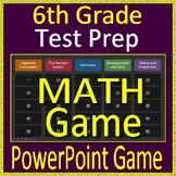 6th Grade Test Prep Math Game Spiral Review PowerPoint or 
