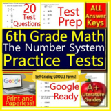 6th Grade Math The Number System Digital Test Printable & 