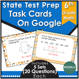 6th grade Math Test Prep Task Cards Activity Using Google