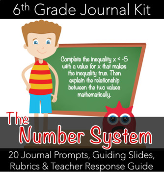 Preview of 6th Grade The Number System Math Journal Kit (w/ Spanish Version)