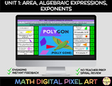 6th Grade Unit 1 I-Ready Spiral Review- Area, Algebraic Ex