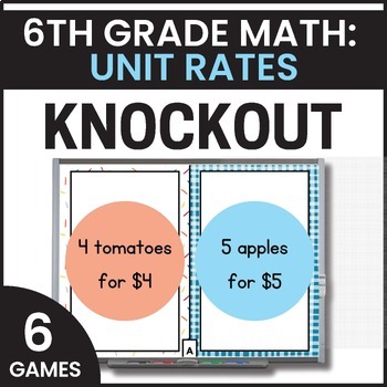 Preview of 6th Grade Unit Rates Games - Digital Math Games for 6th Grade