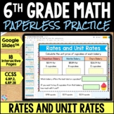 Rates & Unit Rates Activity Worksheets Comparing Rates 6th