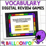 6th Grade VOCABULARY BalloonPop™ Digital Review Games Set 