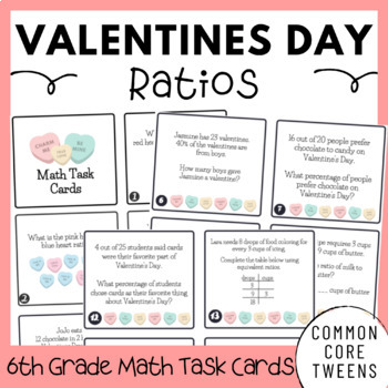 Preview of 6th Grade Valentine's Day Math
