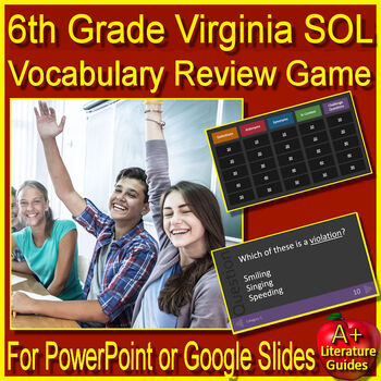 Preview of 6th Grade Virginia SOL Vocabulary Game - VASOL Reading Test Prep