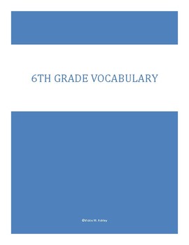 Preview of 6th Grade Vocabulary