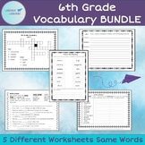 6th Grade Vocabulary Worksheets BUNDLE