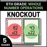 6th Grade Whole Number Operations Games - Multiplying & Di