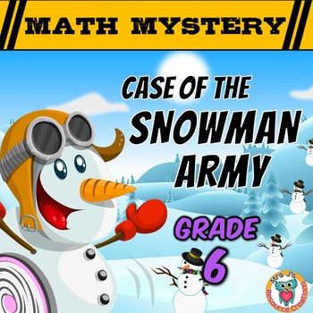 Preview of 6th Grade Winter Math Review Activity: Math Mystery Game