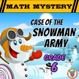 6th Grade Winter Math Review Activity: Math Mystery Game