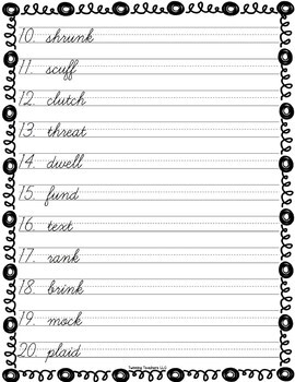 6th Grade Wonders | Spelling | Cursive | On Level Lists | UNITS 1-6