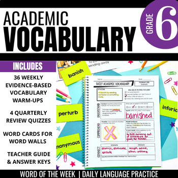 Preview of 6th Grade Word of the Week: Vocabulary Activities to Boost Academic Language
