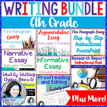 Preview of 6th Grade Writing Bundle