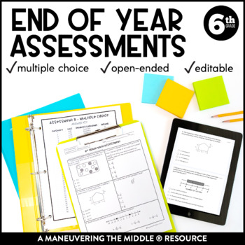Preview of 6th Grade Math Year-End Assessments: CCSS