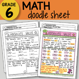 Doodle Sheet - Absolute Value - EASY to Use Notes - PPT included!