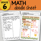 Doodle Sheet - Dividing Mixed Numbers - EASY to Use Notes 