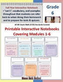 6th Math Interactive Notebook Booklets Full Year Modules 1-6 
