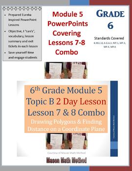 Preview of 6th Math Mod 5 Lesson 7-8 Drawing Polygons & Distance on a Coordinate Plane