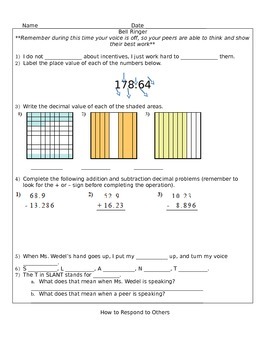 Preview of Classroom Expectations