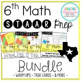 6th Math STAAR Review & Prep Bundle