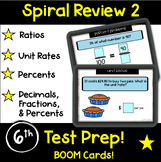 6th Math Spiral Review 2: Cumulative, Test Prep, End of Ye