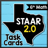 6th Math Texas Task Cards ★ STAAR 2.0 Prep ★ NEW Question 