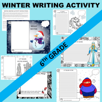 Preview of 6th Sixth Grade Winter Writing Activities
