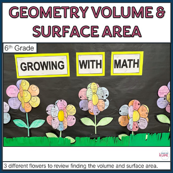 Preview of 6th Volume and Surface Area of Rectangular Prisms Math Craftivity Bulletin Board