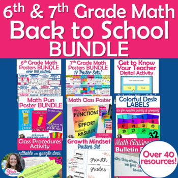 Preview of 6th and 7th Grade Math Back to School Bundle