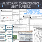 6th grade Algebraic Expressions Activities, Guided Notes, 