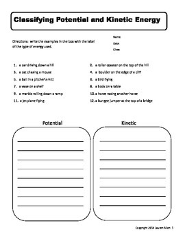 6th grade science energy resources worksheets