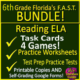 6th Grade Florida F.A.S.T. BUNDLE Reading and Writing Practice Tests and Games!