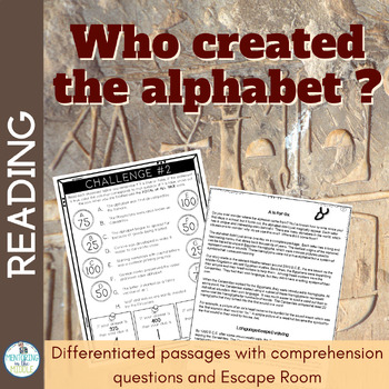 Preview of Ancient History Reading Passage & Comprehension Questions - Escape Room