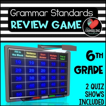 Preview of Grammar Review Games for 6th grade