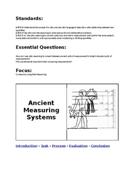 Preview of 6th grade Math Ancient Civilizations Webquest Ratio Reasoning