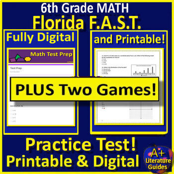 Preview of 6th grade Math Florida FAST PM3 - Practice Test and Games for Florida BEST