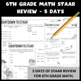 6th grade Math STAAR Review | 5 days