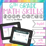 6th grade Math skills Boom Cards | Distance Learning