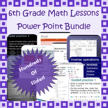 Preview of 6th grade Power Point lessons - Math - Common Core aligned