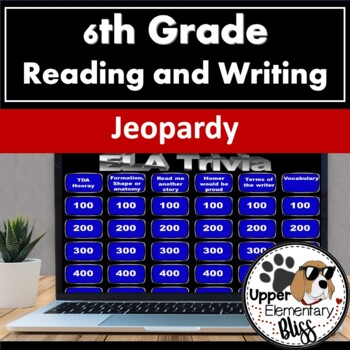 Preview of 6th grade Test Prep reading and writing jeopardy
